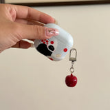 Korean Cartoon Cute Black Cat Pattern Soft Case for AirPods Pro 2 Cover Cute 3D Apple Pendant Protection Cover for AirPods 2 3 4