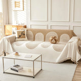 Chenille Sofa Covers Sectional Sofa Set Geometry Couch Cover with Tassel Loveseat Covers Futon Cover L Shaped Cover Washable