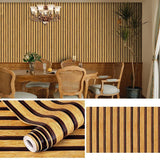 Wood Stripe 45cm Background Wall Self-adhesive Wallpaper Desk Cabinet Furniture Renovation PVC Waterproof Sticker