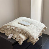 2025 spring and summer new knitted cotton French small floral printing lace summer quilt summer cool quilt air conditioner quilt