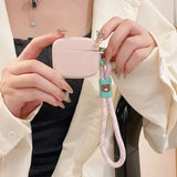 Sky Blue Soft Silicone Earphone Case With Anti-lost Lanyard For AirPods 4 For  AirPods 1 2 3 Pro 2 Bluetooth Charging Box Cover