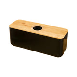 Cutting Board Lid Bread Box With Wooden Lid Bamboo Lid Rectangular Shape Bread Storage Bin Space Saving Spacious Container