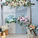 Ikeehome  2/10 Pcs 23.6inch High Metal Small Vase, Wedding Banquet Table Flower Center Decoration Metal, Artificial Flower Display Stand Wedding Christmas Carnival Party Dinner Event Hotel Home Decoration