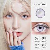 2pcs/pair Beauty Purple Contact Lenses for Eyes Myopia Colored Contact Lenses Natural Blue Lens Fashion Cosplay Pupils