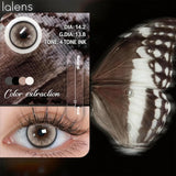 Grey Series Colored Contact Lenses 2Pcs Half-year Disposable Soft Gray Eye Contacts Natural Look For Daily Wear Makeup