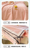 Ins Girl Bow Summer Thin Quilt Seersucker Washed Cotton Summer Quilt Single Dormitory Air Conditioner Blanket Machine Washable