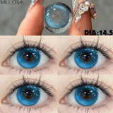 1 Pair Korean Lenses Colored Contact Lenses with Prescription Myopia Lenses with Degree Blue Lenses Fast Shipping