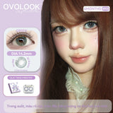 2pcs Ice Blue Colored Contact Lenses Natural Brown Prescription Lenses Big Eyes Soft Cosmetic Contacts for Daily Wear