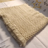 Handmade Retro Rattan Long Bed Newborn Photography Props Unisex Baby Posing Furniture Studio Shooting Background Accessories Set