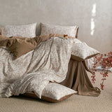 20% Linen and Cotton Bedding Sets Print Duvet Cover Sheet Pillowcase 4pcs Breathable Underwear Bed Linens
