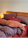 Retro Classic Floral Cotton Quilt Cover Double Layer Plain Weave Embroidery A-Class Bedding Single Piece Pure Cotton