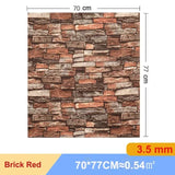10 Pcs 3D Peel and Stick   Wall Stickers Home Decor Living Room Waterproof Foam Vinyl PVC 70X77CM Self Adhesive Panels Wallpaper