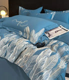 4Pcs Cotton 100% Light Luxury High-End Style 140 Long Staple Cotton Full Set Of Bedding Duvet Cover 200x230 220x240 Four Seasons