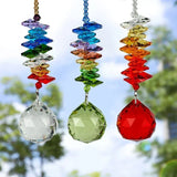 Hanging Crystal Lighting Ball Pendant DIY Tree Of Life  Sun Catcher  Prism for Outdoor Home