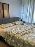 Soft Cartoon Sle Knitted Cotton Duvet Cover Pure Cotton  Fabric Small Animal Pattern Bedding Accories