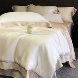 4Pcs Natural Bamboo Fiber Super Soft Silky Cool Feeling Skin-friendly Bedding Set Duvet Cover Bed Sheet/Fitted Sheet Pillowcases