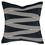 American Luxury Cotton Cushion Cover Geometric Striped Black Thickened Sofa Throw Pillow Cover Decorative Living Room Home Decor