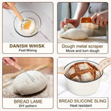 9" Round and 10" Oval Banneton Bread Proofing Baskets and Sourdough Bread Making Kit with Fermentation Dough Bread Bakeware Kit