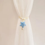 2PC INS-style Cute Three-dimensional Plush Star Bead Curtain Tie – Multi-purpose Rope for Children Room, Mosquito Net