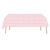 Cute Pink Checkered Party Supplies Napkin Food Grade Tableware Set DIY Thicken Disposable Tableware for 25 Guests