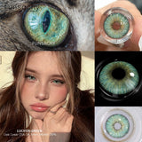 1 Pair Big Eyes Colored Contact Lenses Natural Brown Eyes Lens Gray Pupils Eyes Makeup Korean Style Contact Yearly Use