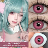 2pcs Anime Cosplay Contact Lenses Colored Lens for Crazy Halloween Solid Color Blue Contacts Pink Beauty Pupil Yearly