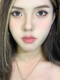 Invisible Enhancement: 14.2mm Soft Hazel Enhancers - Yearly Contact Lens Prescription Lenses for Dark Eyes |   Milky Gradient Effect