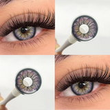 New 1 Pair Colored Contact Lenses for Eyes Blue Graduated Fashion Blue Eyes Lenses Yearly Urban Gray  Brown Yearly