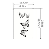 1 Sheet ButterflyTattoo Sticker Waterproof Lasting Temporary Tattoo