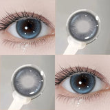 2PCS Yearly New Blue Contact Lenses Colored with Prescription Korean Student Beauty Pupils Cosmetics Fashion Contacts