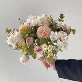 Chamomile Combination Artificial Flowers for Home Ornamental Flowerpot Decoration Wedding Arch Accessories Biomimetic Bouquet
