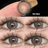 1 Pair Natural Contact Lenses For Eyes Color Beauty Pupils with Diopter Soft Round Korean Lenses Grow Eye Free Shipping