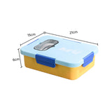 Microwavable Compartment Bento Box Food Grade Plastic Portable Leakproof Lunch Container with Spoon for Students Office Workers