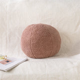 Hot Funny Plush Round Wool Cushion Living Room Decor Throw Pillow Solid Color Stuffed Sofa Pillow Office Waist Rest Throw Pillow