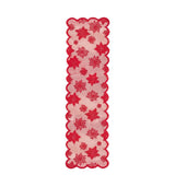 Gift Maple Leaf Christmas Tree Table Runner Lace Long Christmas Table Flag Flower Decorative Cloth Xmas Tablecloth Festival