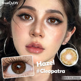 1 Pair Cleopatra Series Colored Contact Lenses Natural Brown Pupils Eyes Contact lenses Green Soft Contacts 14.20mm