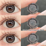 2pcs/Pair Eye Color Lenses Purple Contact Lenses Natural Brown Pupils Lenses Big Diameter Blue Pink BlackLens for Party