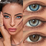 2pcs New High Quality Gray Brown Beauty Pupils Colored Contact Lens Blue Beauty Lenses Yearly Green Eyes Contact
