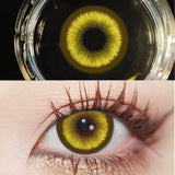 2Pieces Colorcon Color Contact Lenses Yearly Yellow Contact Lenses with Graduation Free Shipping
