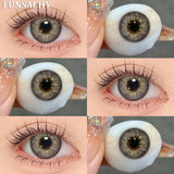 1 Pair Colored Contact Lenses for Eyes Cosmetic High Quality ARTHUR Series Gray Lenses Fashion Blue Contacts Yearly Use