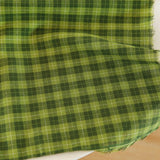 145x50cm Retro Nostalgic Green Plaid Yarn-Dyed Polyester Cotton Linen Coarse Cloth Tablecloth Home Handmade Fabric