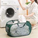 Foldable Laundry Basket Mesh Cloth Breathable Laundrys Hamper Large Capacity Storage Baskets Home Accessories