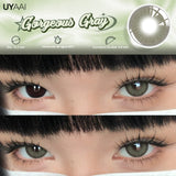 1 Pair Yearly Use Color Contact Lenses for Eyes Natural Look Brown Eye Lenses Beauty Pupils Gray Lens Eyes Cosmetic