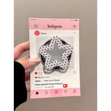 3D Cute Stars for Magsafe Magnetic Holder Phone Case for Iphone 16pro 15promax 14 13 Pro Max Mirror Back Cover for Women Girl