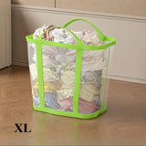 Foldable Mesh Laundry Basket Portable Storage Bag Space Saving Organizer for Clothes Home Travel Laundry Room Large Capacity
