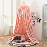 No-Drill round Top Bed Canopy Children's Windproof Baby Bed Light Blocking Mosquito Net Ceiling Mounted Bed Tent Bed Curtain