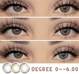 0~-6.00 Myopia Lenses 1 Pair Colored Contact Lenses with Degree Natural Eye Contact Prescription Lens Fashion Lenses