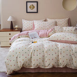 New class A knitted cotton, Tianzhu cotton double-layer yarn four-piece set, simple and skin-friendly, student dormitory