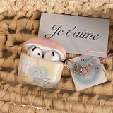 Pink Polka Dots Cartoon Cute Elephant Pattern New Silicone Earphone Case For Apple AirPods Pro 2 3 4 1 Soft Protective Cover