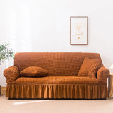 1/2/3/4 flying seat seersucker living room sofa cover elastic sofa cover elastic solid thickness elastic sofa cover